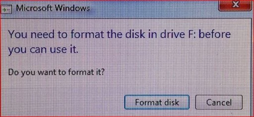 You will need to format the drisk in drive before you can use it