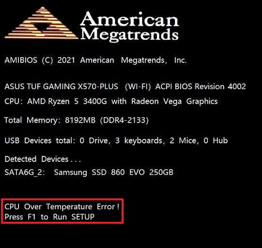 Asus CPU over Temperature Error
